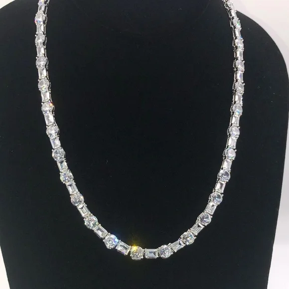 63ct Multi-Stone Tennis Necklace - Picture 3 of 14